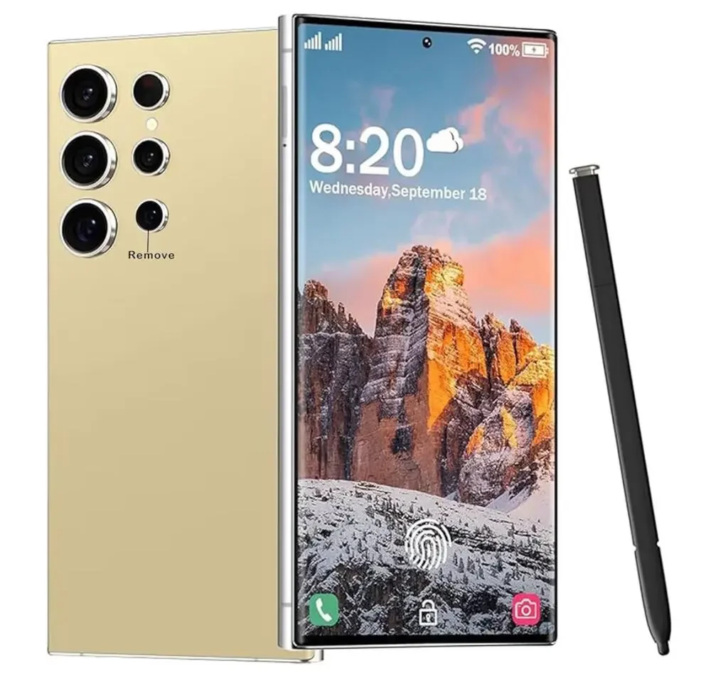 C24 Unlocked Android Gold Cell Phone 8+256GB Smartphone Dual SIM 5G 6800mAh